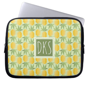 Retro Pineapples Monogram Laptop Sleeve