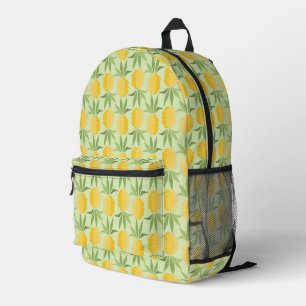 Retro Pineapples Printed Backpack