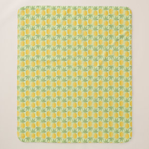 Retro Pineapples Sherpa Blanket