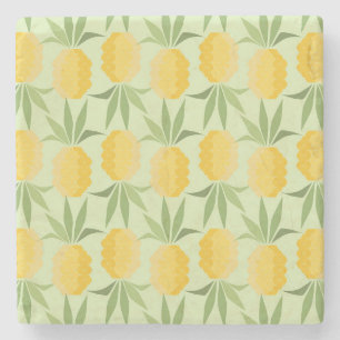 Retro Pineapples Stone Coaster
