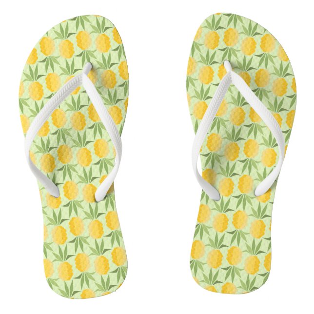 Retro Pineapples Thongs (Footbed)