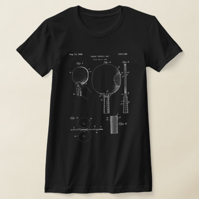 Retro Ping Pong Paddle   Vintage Table Tennis Tee (Laydown)