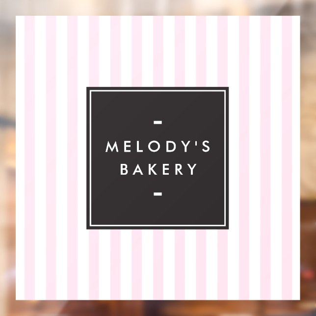 Retro Pink and White Stripes Bakery (Sheet 2)