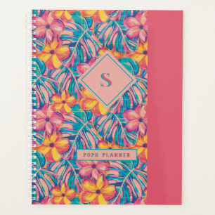 Retro Pink and Yellow Florals Planner