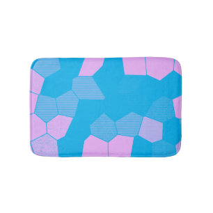 Retro Pink/Blue Bath Mat