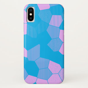 Retro Pink/Blue iPhone X Case