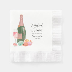 Retro pink bridal shower  napkin
