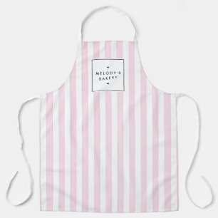 Retro Pink Candy Stripes Apron
