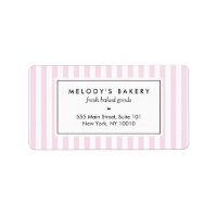 Retro Pink Candy Stripes Bakery