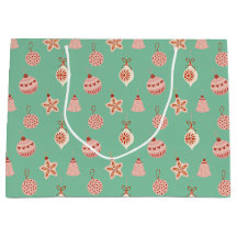 Retro Pink Christmas Ornaments