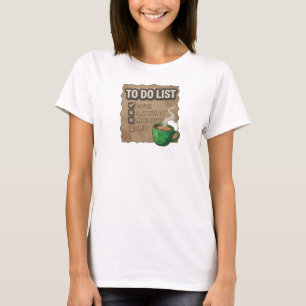Retro Pink COFFEE PLAY WITH CAT Statement Design T-Shirt