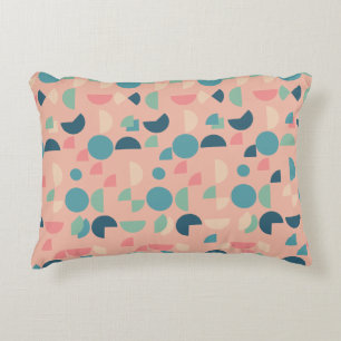 Retro Pink Colourful Modern Geometric Tribal Decorative Cushion