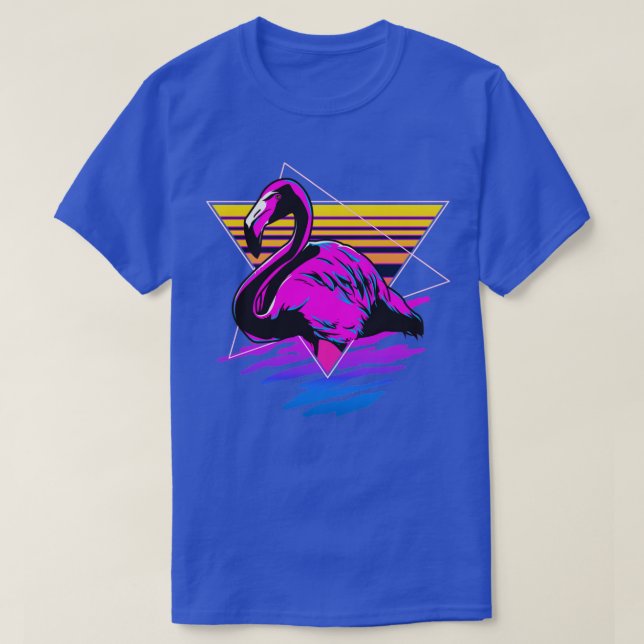 Retro Pink Flamingo T-Shirt (Design Front)