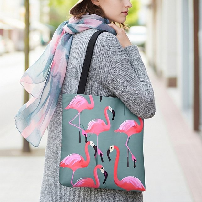 Retro pink flamingos  tote bag (Creator Uploaded)