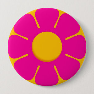 RETRO Pink Flower Backpack Pins buttons