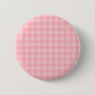 Retro Pink Gingham Chequered Pattern Background 6 Cm Round Badge