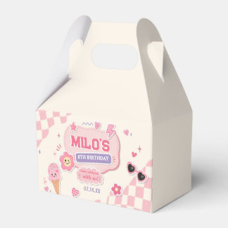 Retro Pink Girl Birthday  Favour Box