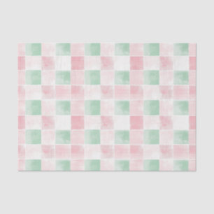Retro Pink Green Cute Christmas Tissue Paper