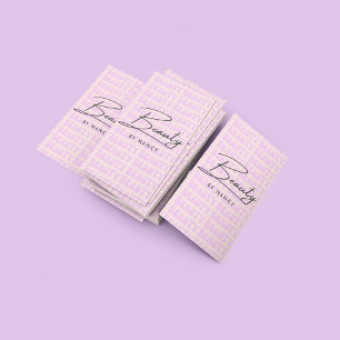 Retro Pink Groovy Beauty Salon Business Card