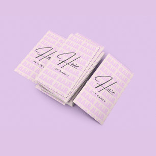 Retro Pink Groovy Hairstylist  Business Card