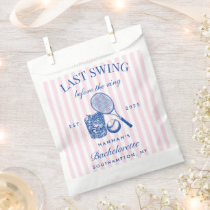 Retro Pink Last Swing Before The Ring Tennis Bach Favour Bag
