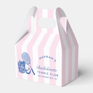 Retro Pink Last Swing Before The Ring Tennis Bach Favour Box