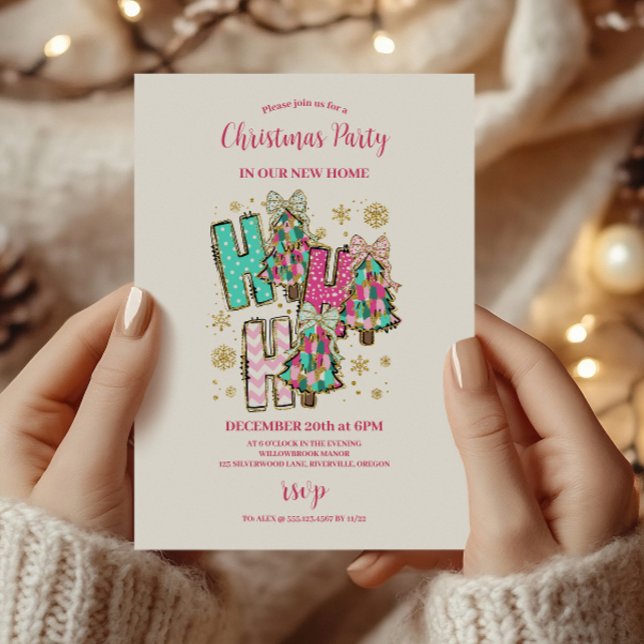 Retro Pink Nutcracker Christmas  Invitation (Creator Uploaded)