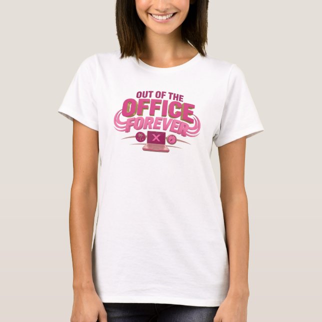 Retro Pink OUT OF OFFICE Trendy Tee (Front)