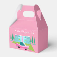 Retro Pink Palm Springs Favour Box