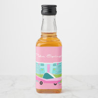 Retro Pink Palm Springs Food & Beverage Label Set