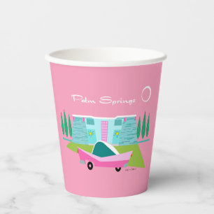 Retro Pink Palm Springs Paper cup