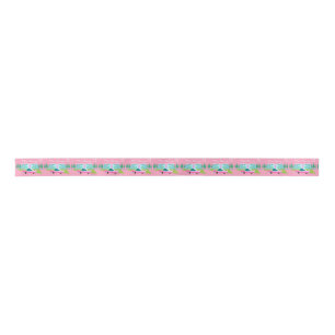 Retro Pink Palm Springs Ribbon Satin Ribbon
