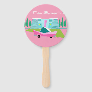 Retro Pink Palm Springs Set of Fans