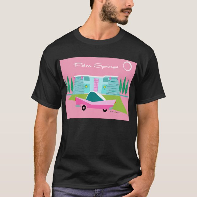 Retro Pink Palm Springs T-Shirt (Front)