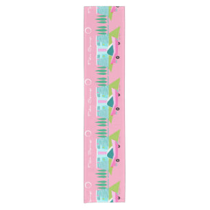 Retro Pink Palm Springs Table Runner