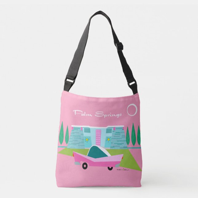 Retro Pink Palm Springs Tote (Front)