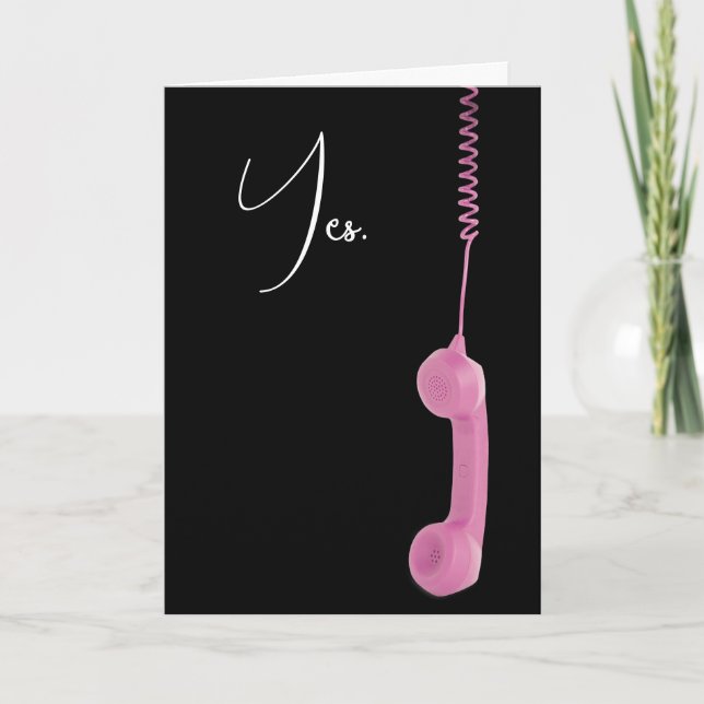 Retro Pink Phone Fo Getting Old Birthday Card (Front)