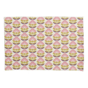 Retro Pink & Purple Floral Pattern Pillowcase