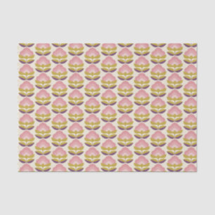 Retro Pink & Purple Floral Pattern Tissue Paper
