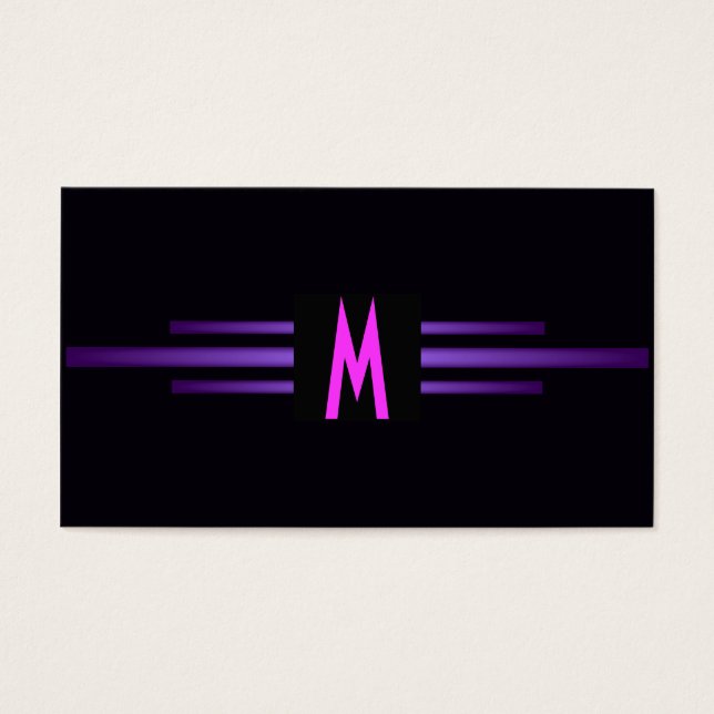 Retro Pink Purple Modern Monogram /House-of-Grosch (Front)