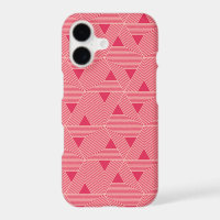 Retro Pink Sakura Japan Triangle Geometric Pattern