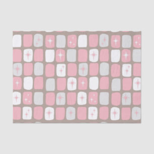 Retro Pink Starbursts Tissue Paper