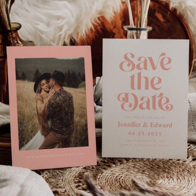 Retro Pink Wedding   Save The Date (Creator Uploaded)