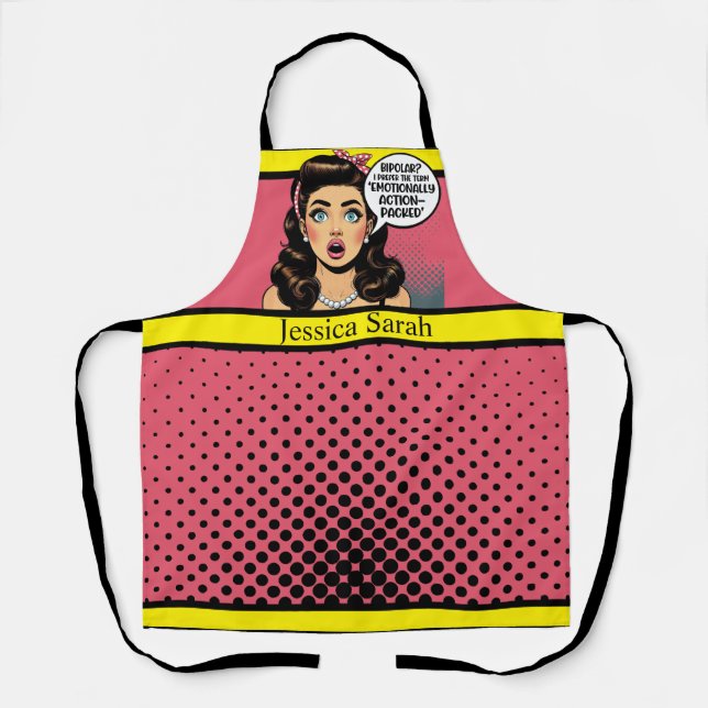 Retro Pinup_ Action Packed Apron (Front)