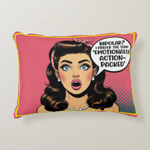Retro Pinup_ Action Packed Decorative Cushion