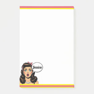 Retro Pinup_ Action Packed Post-it Notes
