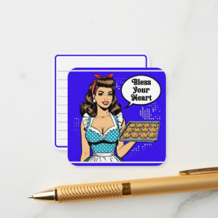 Retro Pinup_ Bless Your Heart Enclosure Card