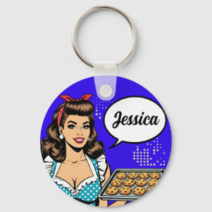Retro Pinup_Bless Your Heart Key Ring