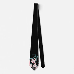 Retro Pinup Girl Tie 50's Pinup Girl Neckties