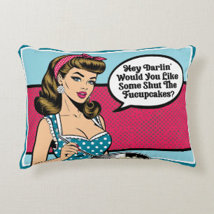 Retro Pinup_ Hey Darlin Decorative Cushion